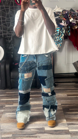 Custom Tru Patchwork Jeans