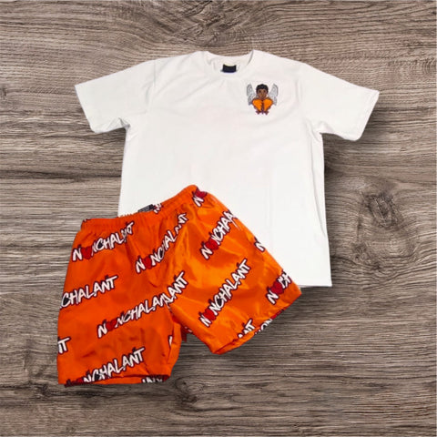 Citrus orange short set